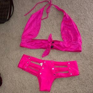 Women’s bright pink bikini or Dance outfit